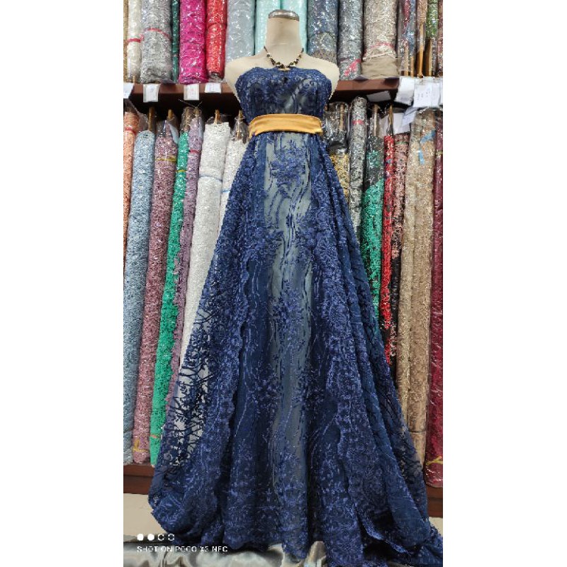 Bahan Lace Brokat Kebaya Dress Akar