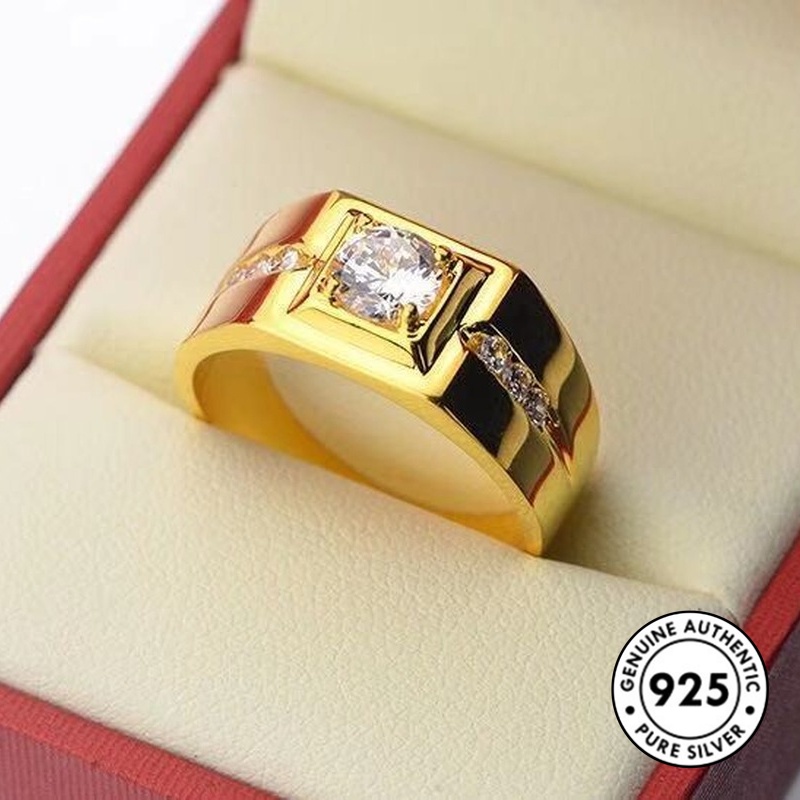 Cincin Bahan S925 Silver Untuk Pria