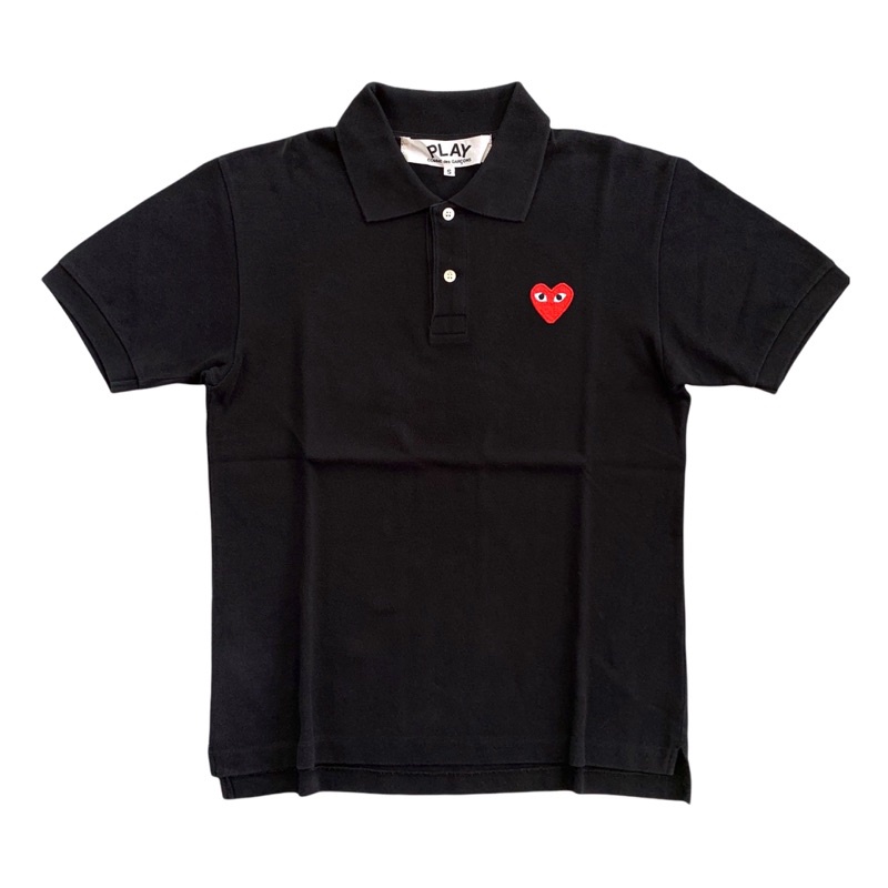 CDG PLAY POLO SHIRT BLACK