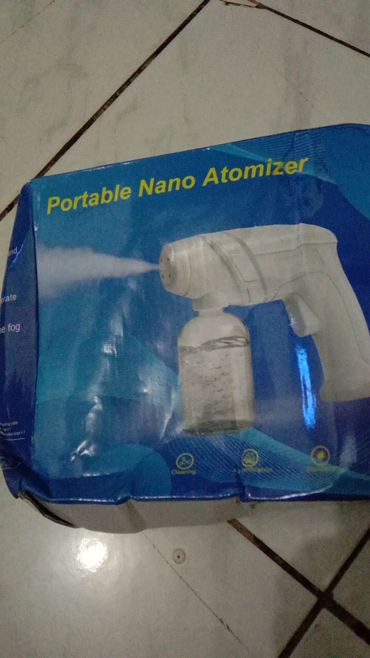(ready Stock & Fast Shipping > 800ml Mesin Disinfektan Nano Spray Wireless Dengan Lampu Biru