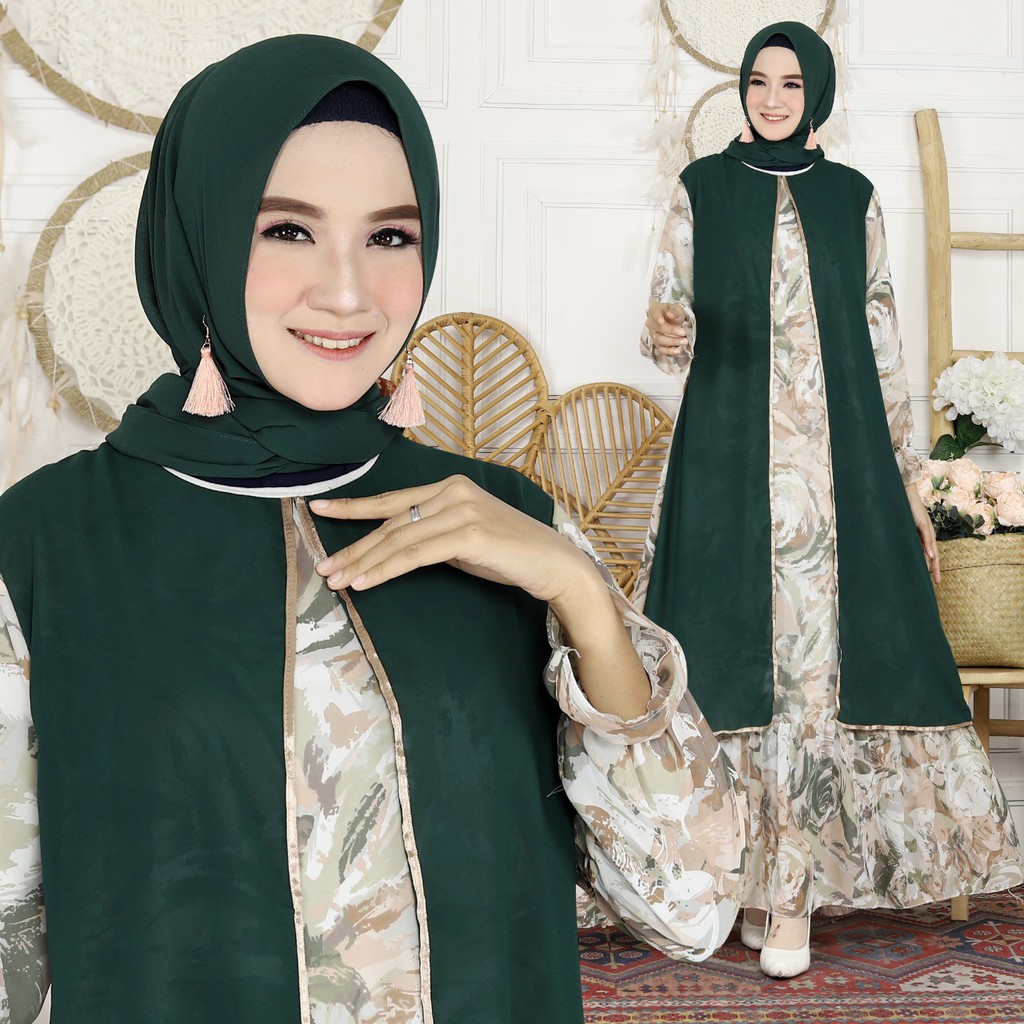 HOPYLOVY - Maxi Gamis Muslimah Matt Ceruty Babydoll Alisha