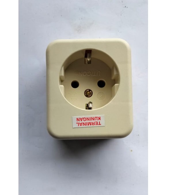 TERMINAL LISTRIK KUNINGAN COLOKAN 1 LUBANG TANPA KABEL