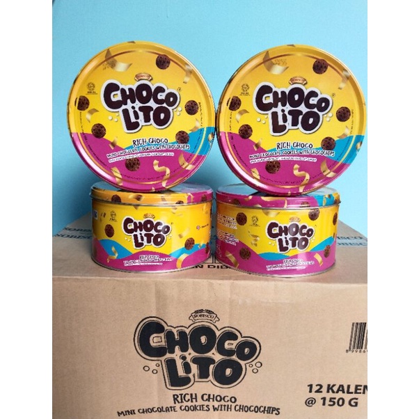 biskuit kaleng choco lito mini cookies