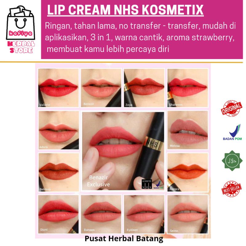 LIP CREAM MATTE NHS / LIP CREAM NHS /  KOMSETIX NHS / Strawberry Nail Henna / Lipcream Matte Komsetix