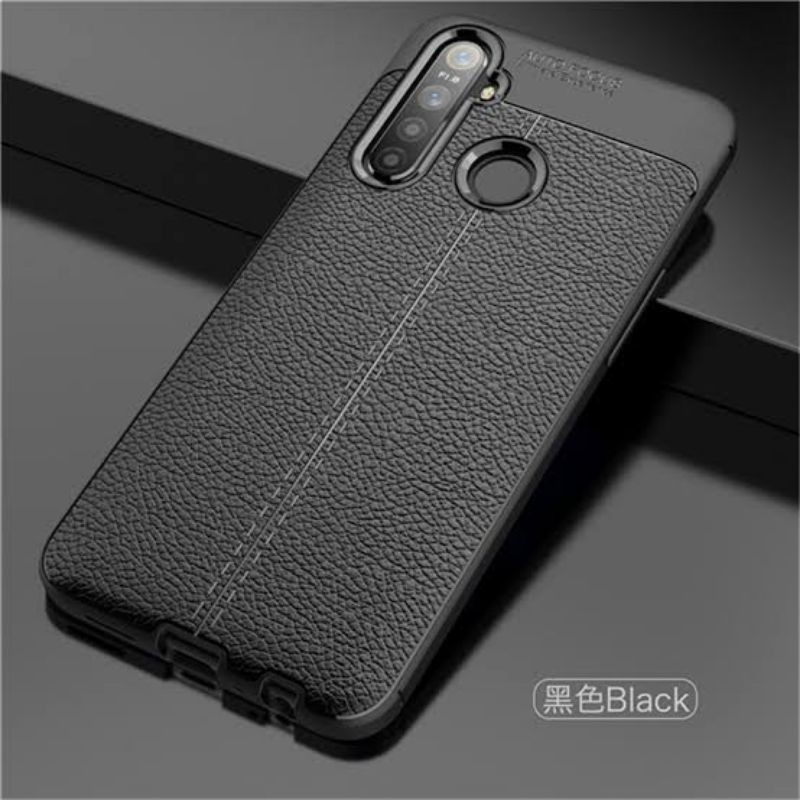 Case Autofokus Kulit Jeruk Realme 5i - Softcase Autofokus Hitam tebal black