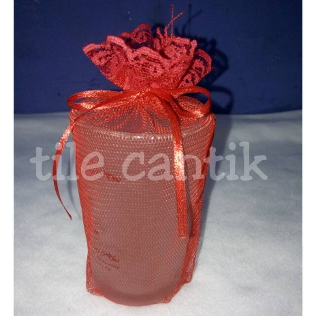 Tile gelas sedang / kemasan murah / bungkus tile murah / tile cantik / bungkus souvenir/kemasan tile