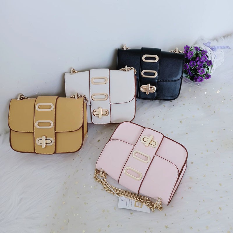 ready cod tas selempang wanita slingbag cewek kulit pu tali rantai tas mini import murah terbaru