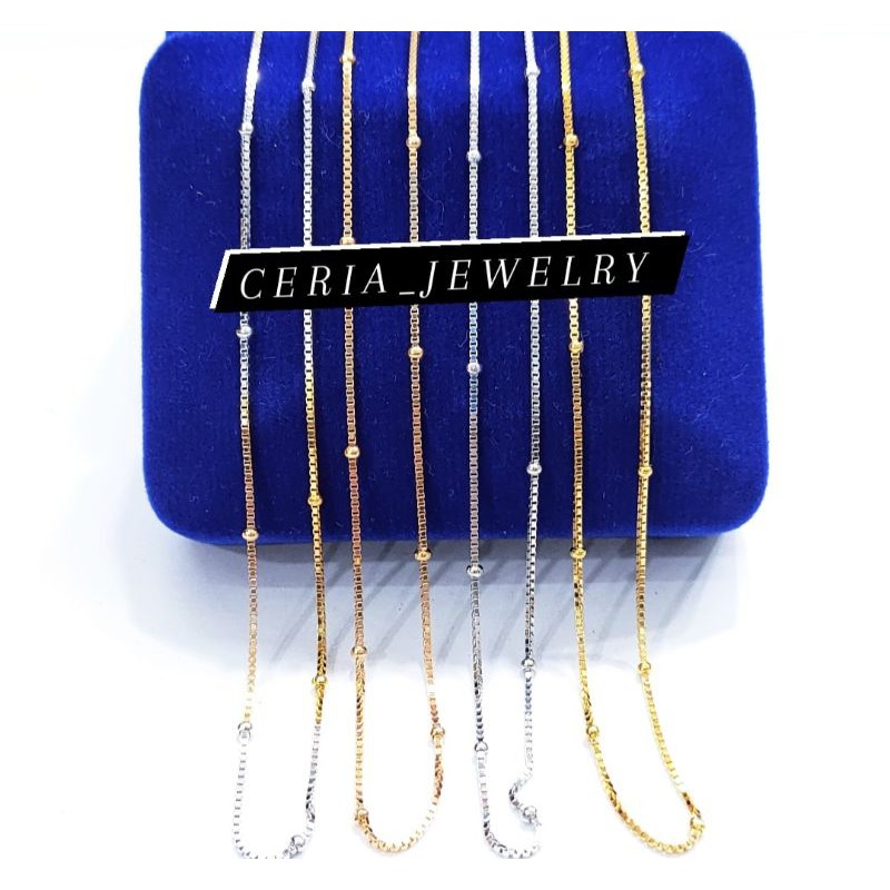 Kalung Perak Pria Wanita Asli Silver 925 Lapis Emas Model ItaliJedar Terbaruuu