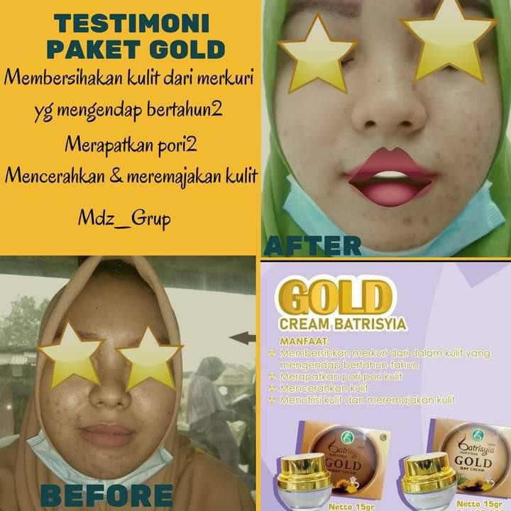 Batrisyia Herbal Gold Night Cream, Krim Malam berbalut Emas [15 gr]