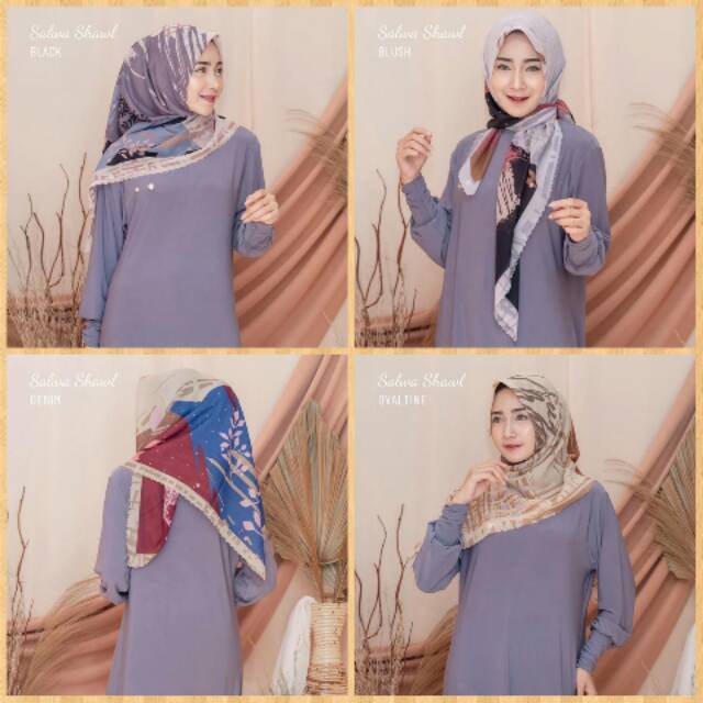 Hijab segiempat Nadeera Salwa Shawl best quality