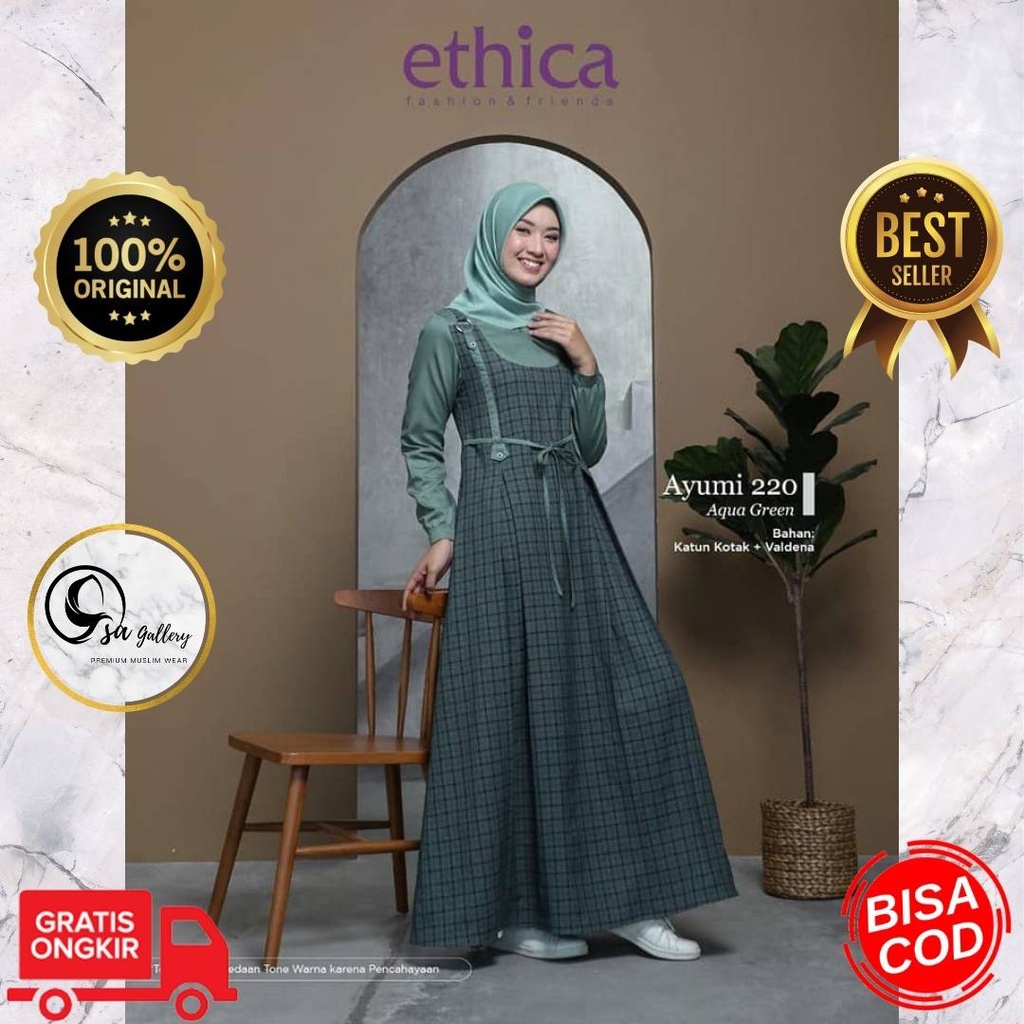 GAMIS ETHICA AYUMI 220 ABU HIJAU