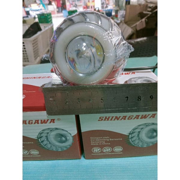 lampu depan projie LED mini model kipas