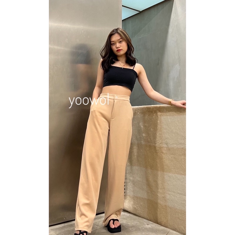 YOOWOL Kate Pants / Basic Highwaist Pants Wanita