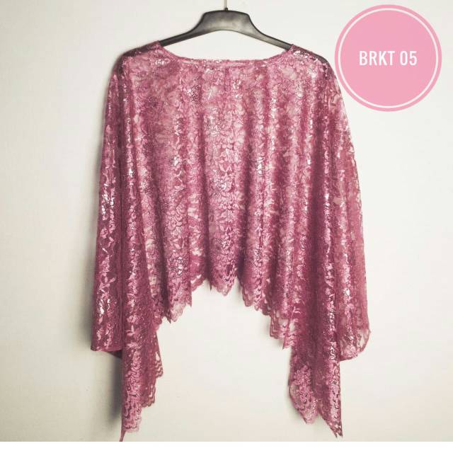 Cape Brokat Polos Pink Semi Prancis|Santili|Soltis|Corneli|Brokat Fatmawati Semi france|Brukat 3D