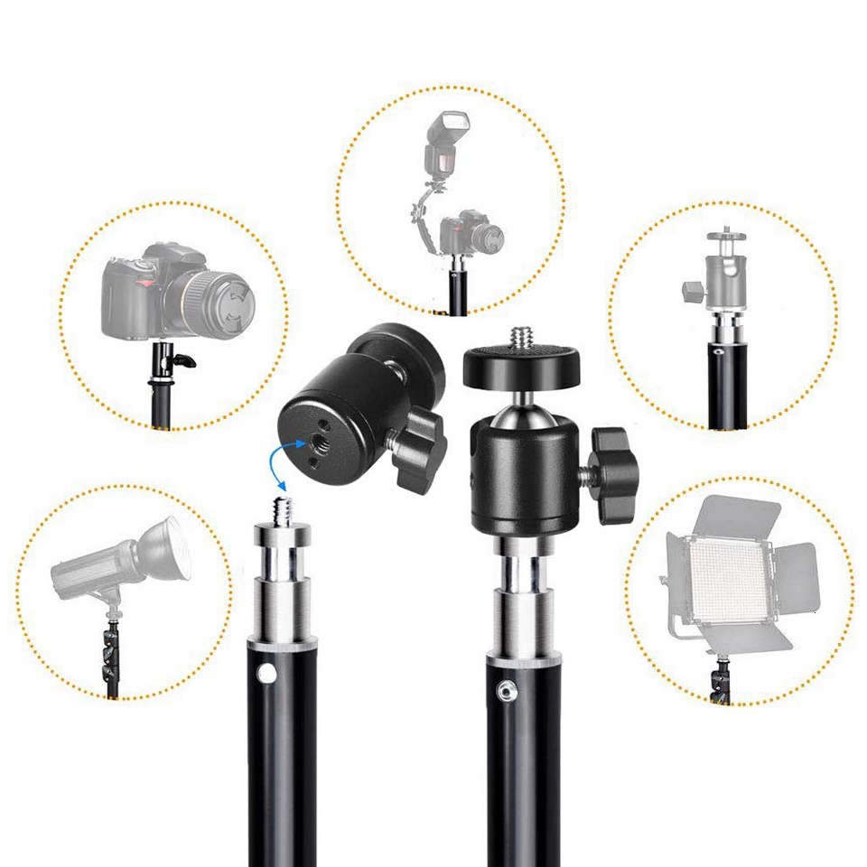 Tripod Handphone 2 Meter Besi Plus Mini ball head Free Holder Hp Free Tomsis Remote Bluetooth-4