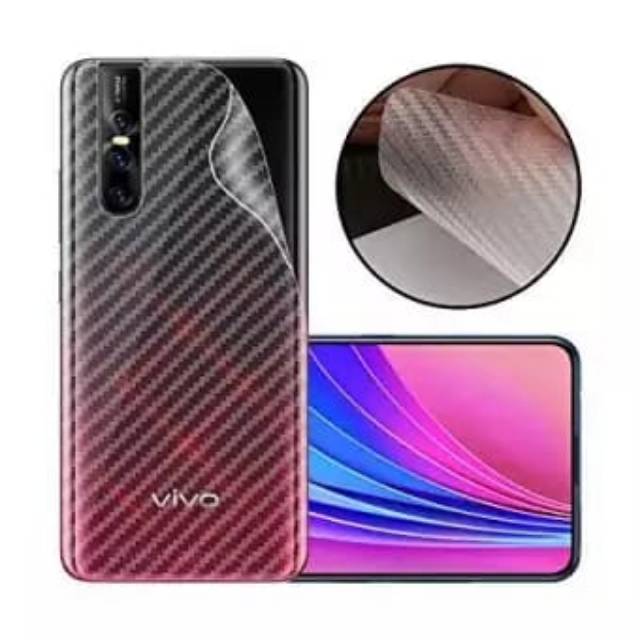 Skin Carbon Transparan Vivo Y12/ Y15/Y17 back screen Handphone