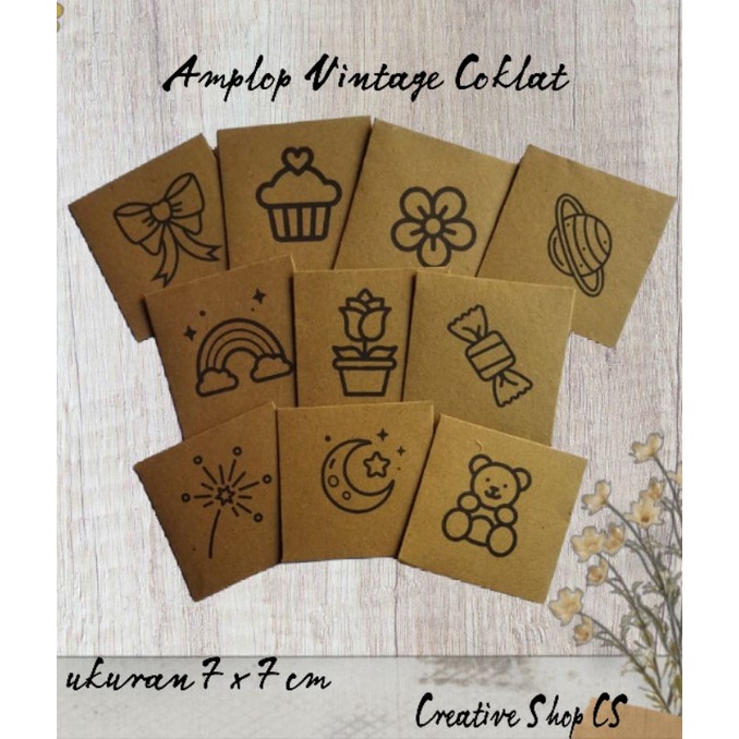 

(ISI 10 AMPLOP) AMPLOP / AMPLOP KERTAS COKLAT VINTAGE PRINTED LUCU / AMPLOP VINTAGE / AMPLOP SURAT / AMPLOP AESTHETIC / AMPLOP GREETING CARD / AMPLOP MOTIF / AMPLOP MURAH