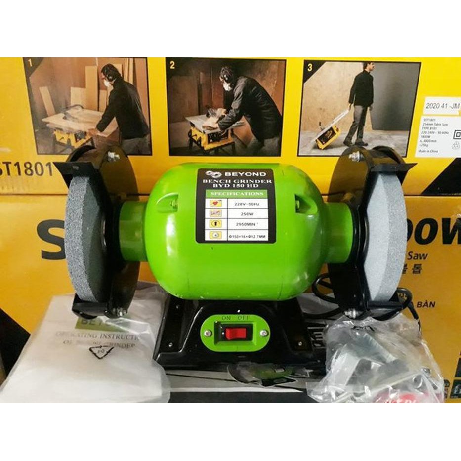 Part Murah BEYOND mesin gerinda duduk 6 inch Bench grinder 6inch 250watt