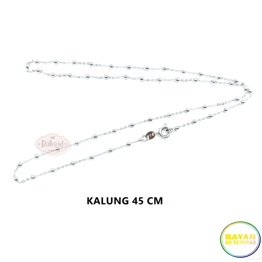 RAKA Acc - Kalung Wanita Rantai Kalung Motif Bola Kecil Silver Xuping Perhiasan Cantik Wanita 321