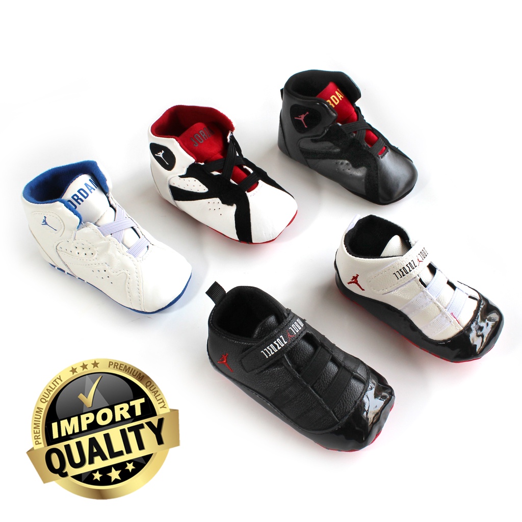 Sepatu Bayi Laki Laki Import Premium Sepatu Baby Cowok Fashion Motif Air Jordan Sepatu Prewalker Anak Bayi Kualitas Premium Import Usia 0 - 18 Bulan