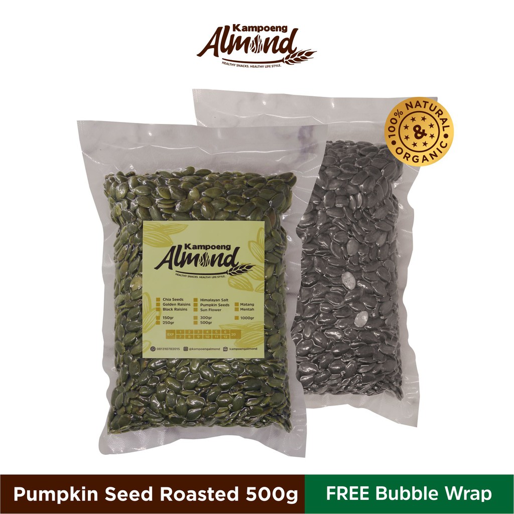 

Pumpkin Seeds (Biji Labu) Roasted / Panggang Uk. 500 Gr