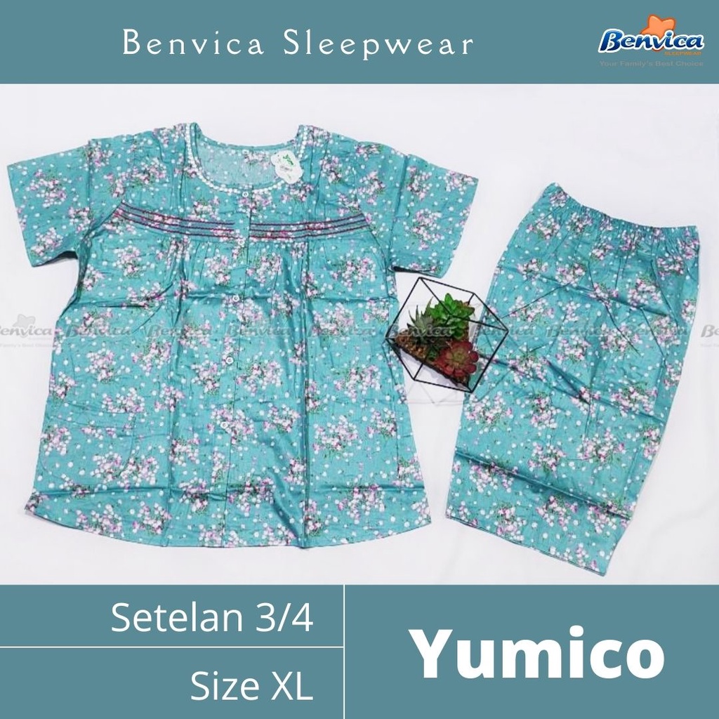 BAJU TIDUR SETELAN CELANA 3/4 XL KATUN PREMIUM YUMICO