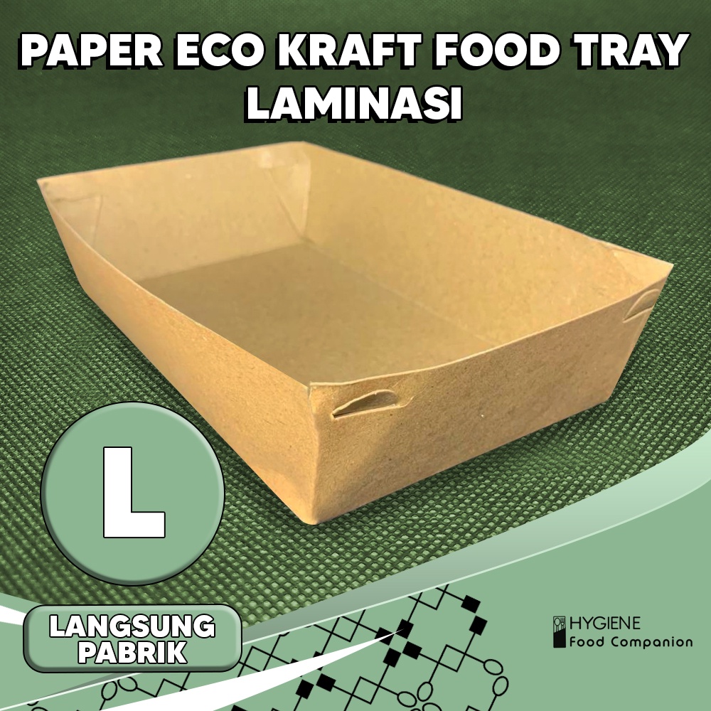 Jual PAPER FOOD TRAY SZ LARGE / FOOD TRAY PAPER BAHAN KRAFT / PIRING