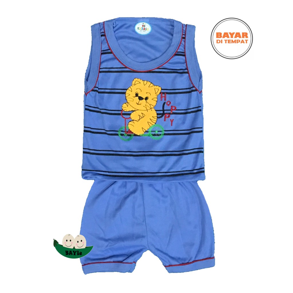 BAYIe - Setelan Kaos Oblong Singlet/KUTUNG Bayi/Anak  KADASO umur 0 - 12 bulan