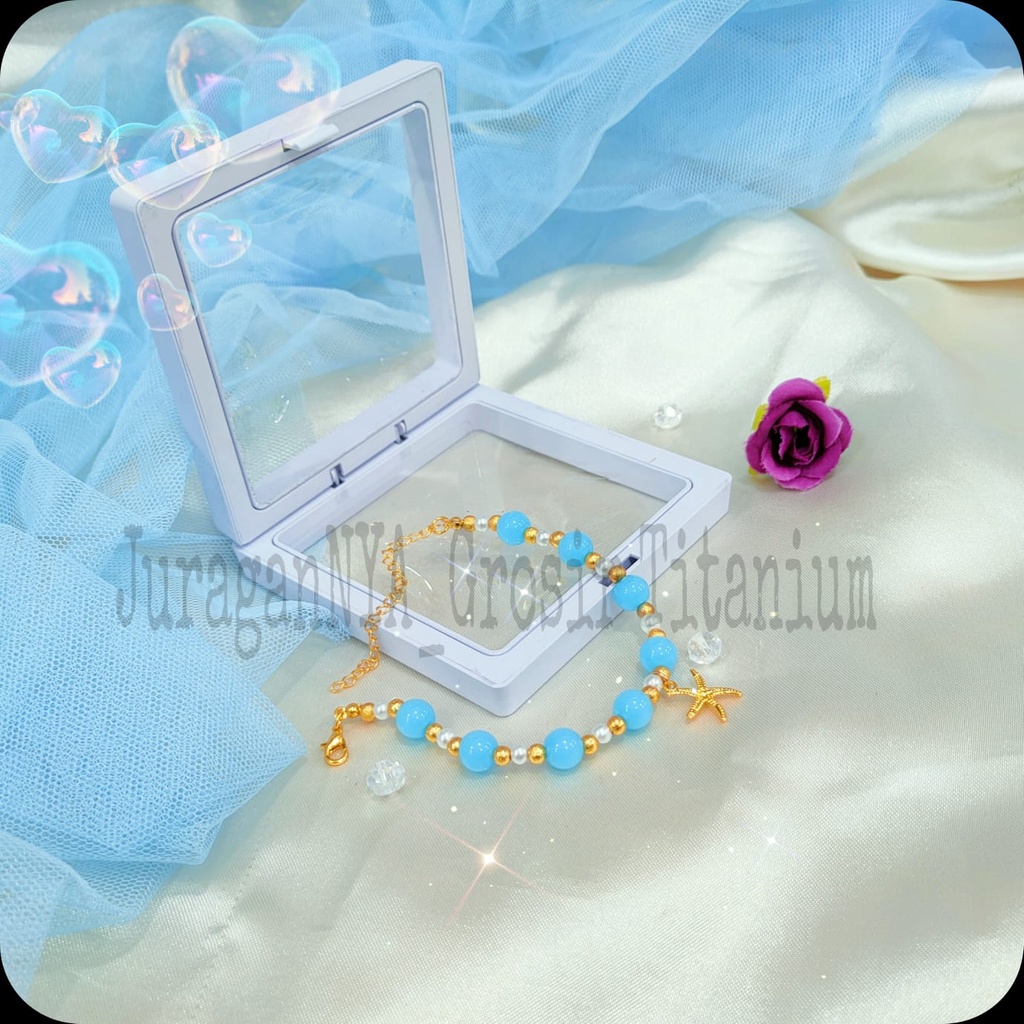 KRISTAL TITANIUM GELANG BINTANGLAUT+KOTAK STYLE KOREA SUPER ELOK ANTIK