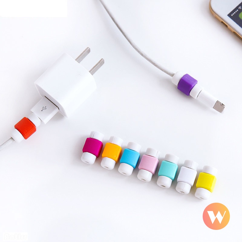 IPHONE 1pc Pelindung Kabel Datacharger USB Warna Permen Macaron Untuk Iphoneandroid Android