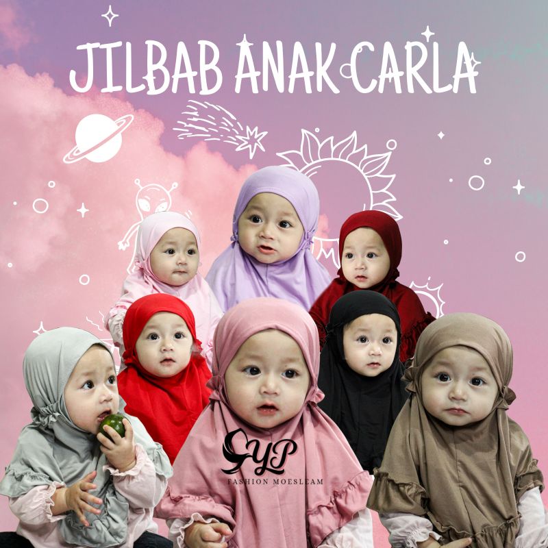 JILBAB ANAK CARLA  USIA 0-3 TAHUN PREMIUN/HIJAB BAYI