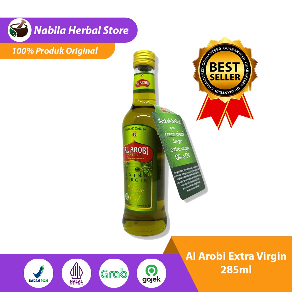 

Minyak Zaitun Al Arobi Extra Virgin 285 ml - Minyak Zaitun Asli