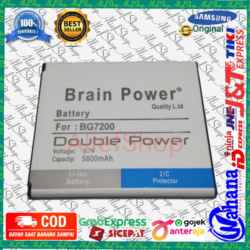 Batrai Samsung Grand Max Grand 3 Baterai BG7200 BG720 EB-BG720CBC Brain Power Battery