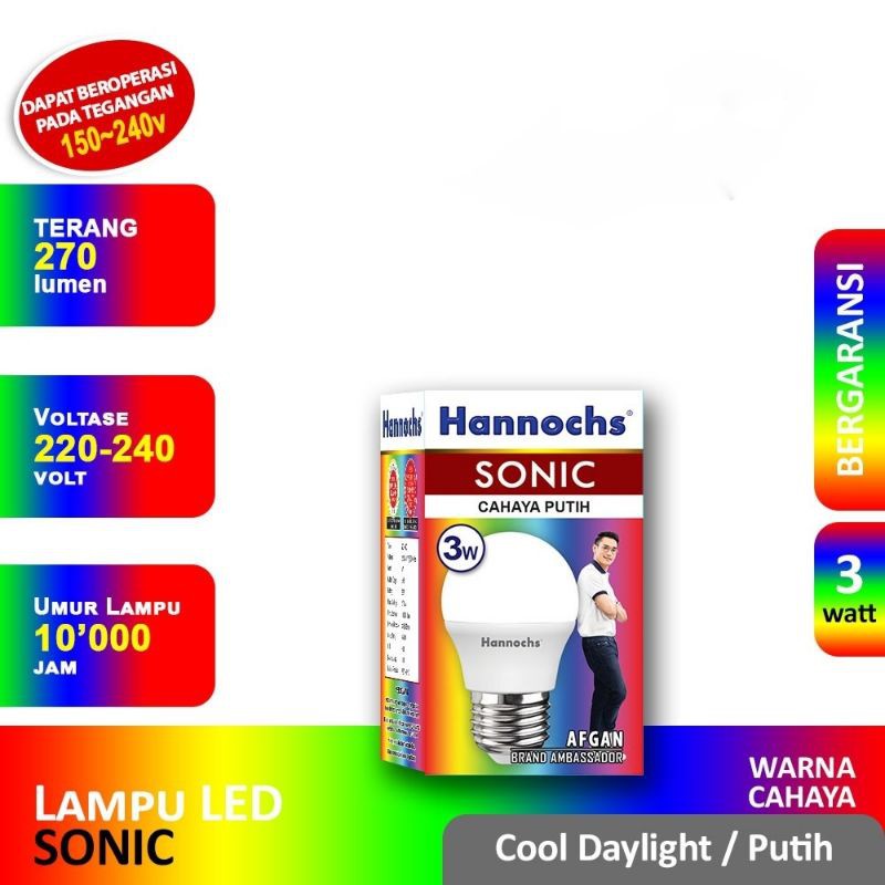 Lampu LED Hannochs SONIC 3W/ 5W/ 7W/ 9W/ 12W/ 15 Watt