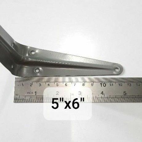 Siku rak L 5&quot;x 6&quot; Abu-abu / Shelf Bracket Besi Harga Per Pcs (A153)