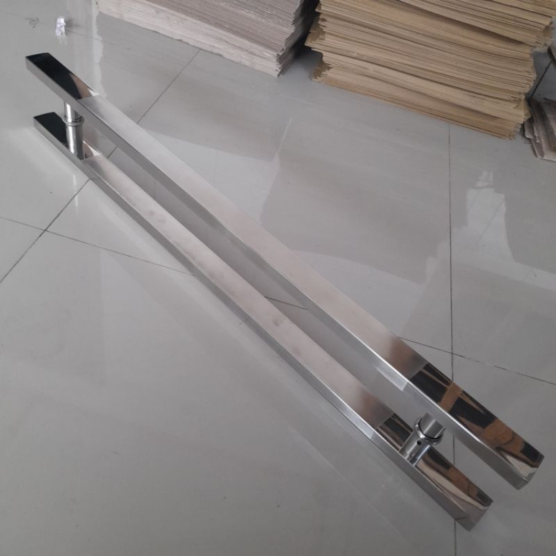 handle pintu baut tembus panjang 150cm 120cm 100cm model mewah simpel handle baut tanam pegangan pintu mewah