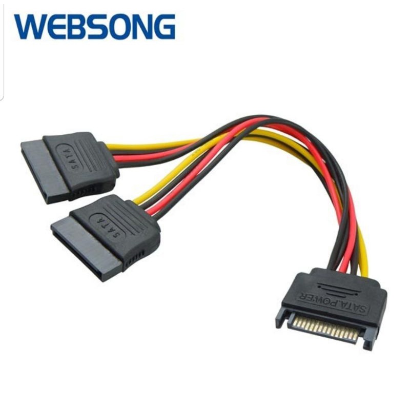 Kabel Power SATA to 2x SATA Cabang High Quality Websong