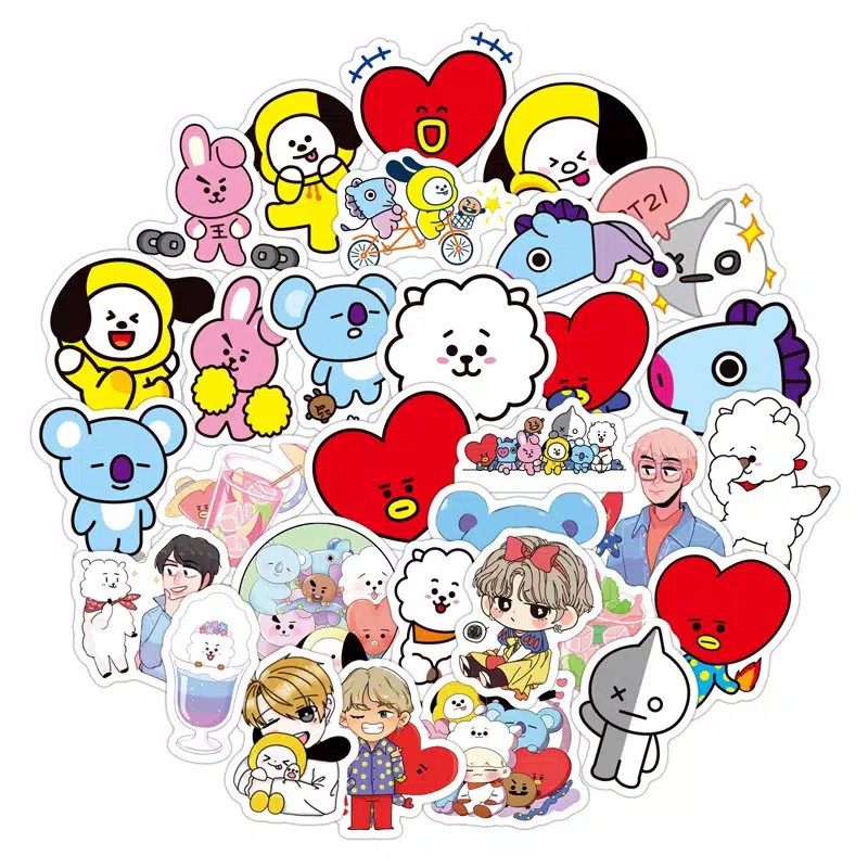 Sticker Tumblr Kpop BTS  BT21  40pcs Shopee Indonesia