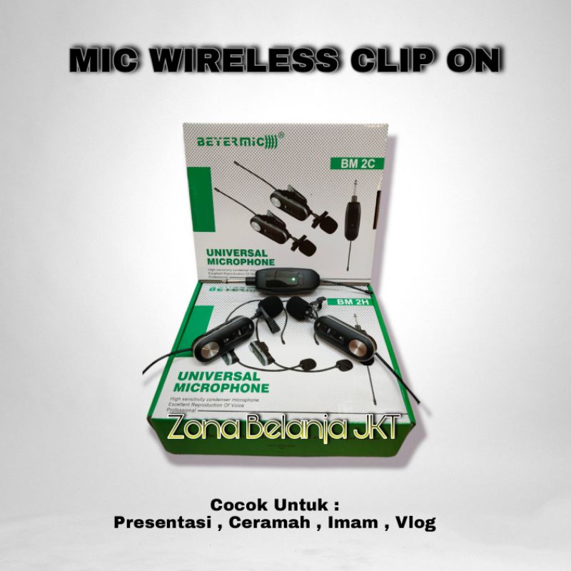 Microphone - Mic Wireless Clip On Imam Ceramah Presenstasi Beyermic BM 2C Original