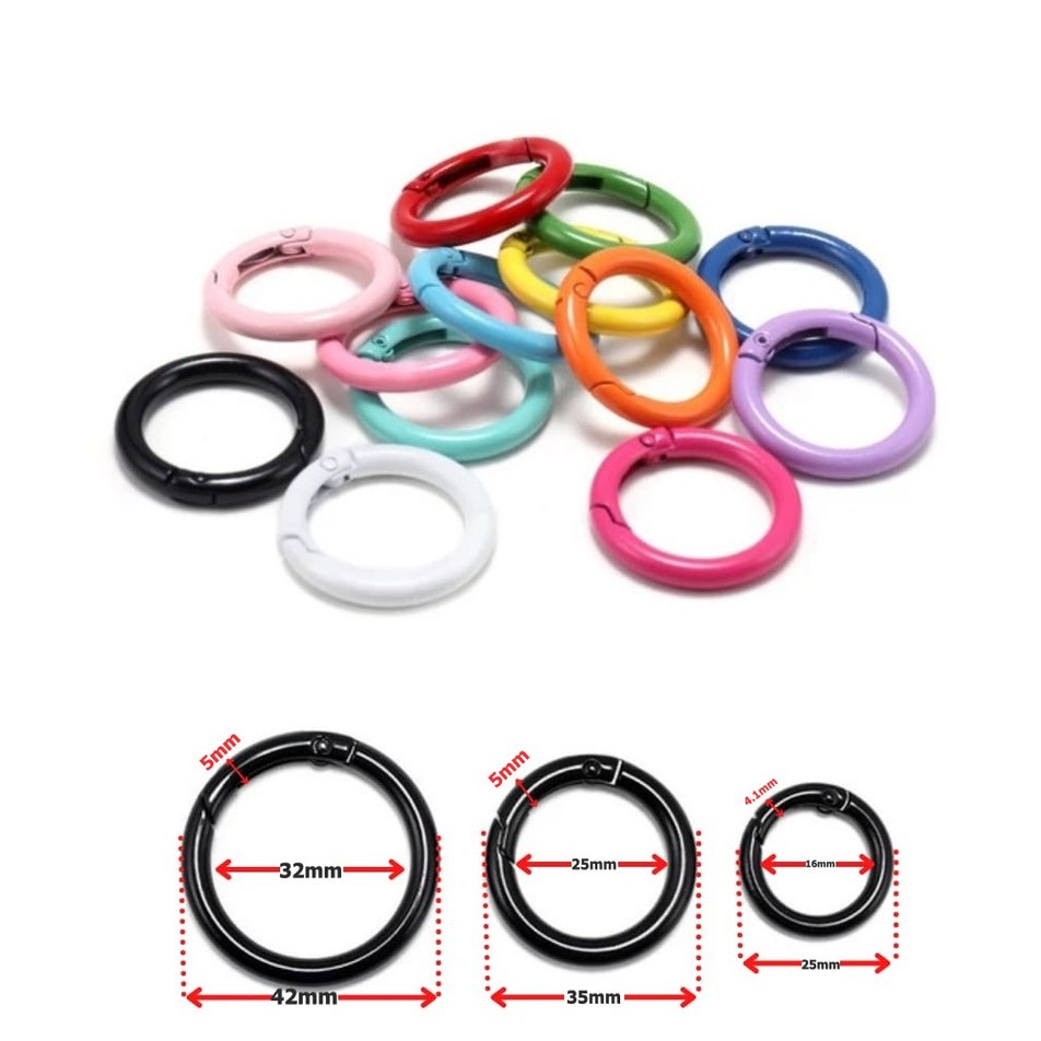 Ring Besi Buka Tutup Warna-Warni 40mm-42mm Harga/Pc