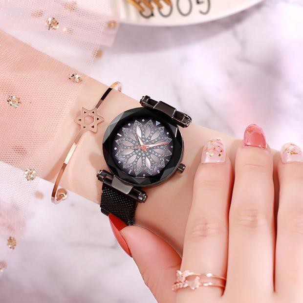 BAJ ✅ JAM TANGAN WANITA RANTAI MAGNET IMPORT GROSIR BUNGA DAISY KOREA FASHION QUARTZ CC005