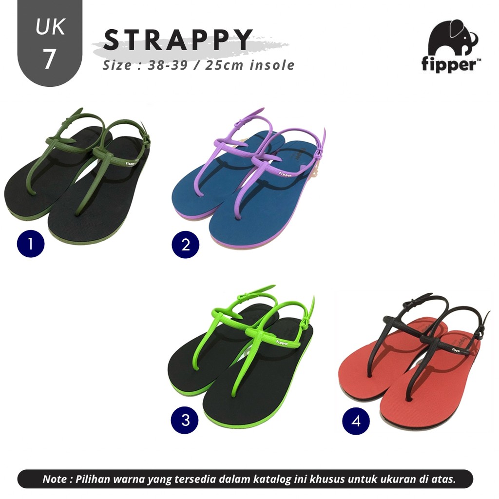 size fipper strappy