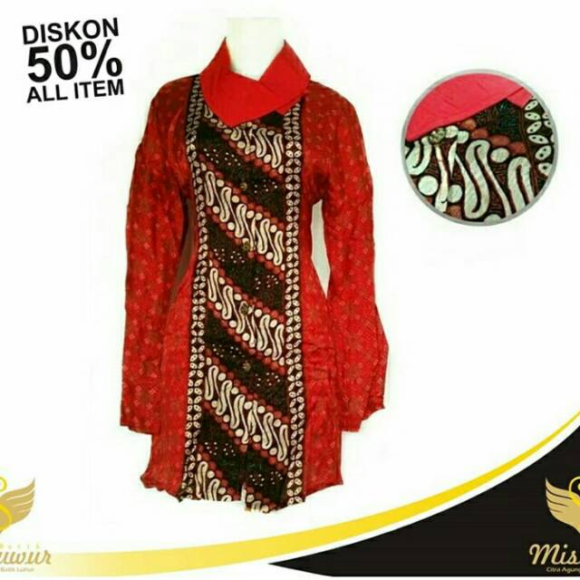 Batik blus zikin batik cap - Batik Zikin Pekalongan - Free Ongkir