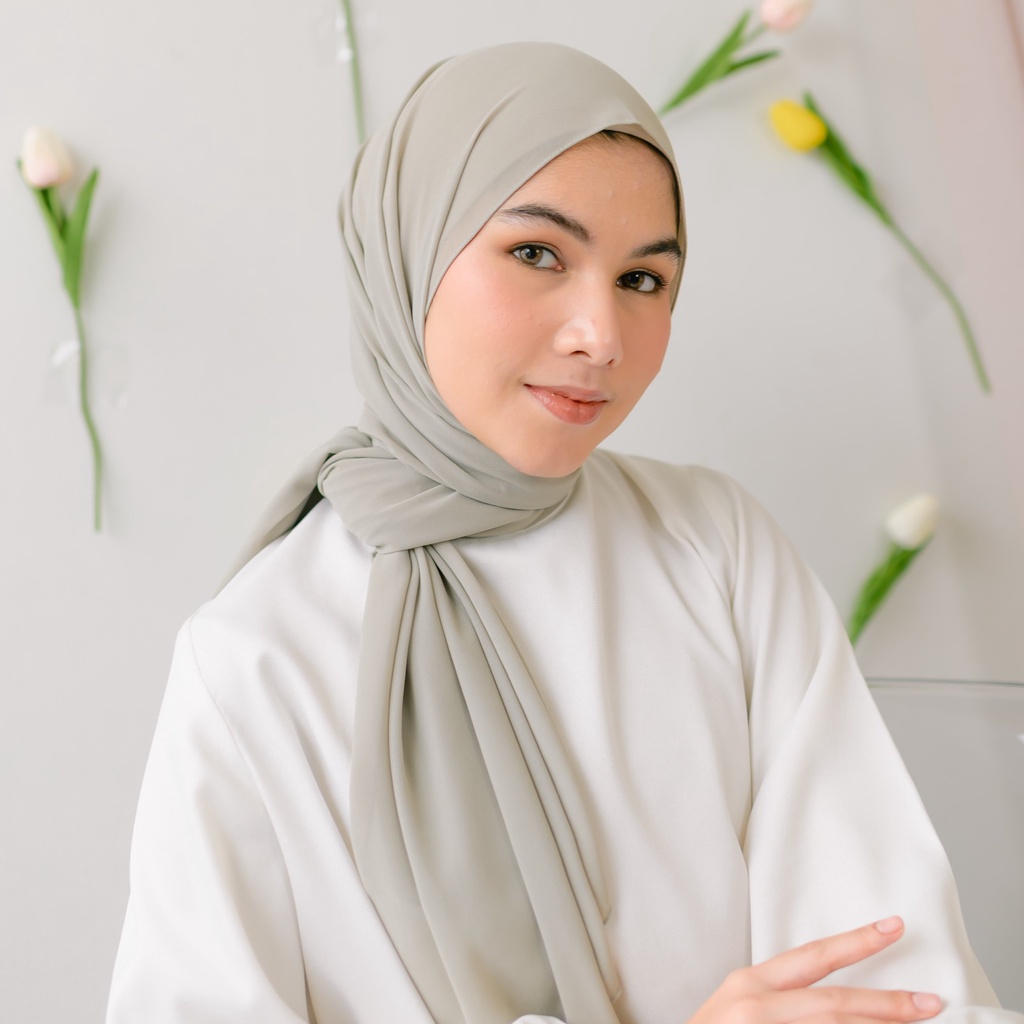 Lozy Hijab - [Defect] Bawal Shawl ( Hijab Pashmina )-Soft Sage