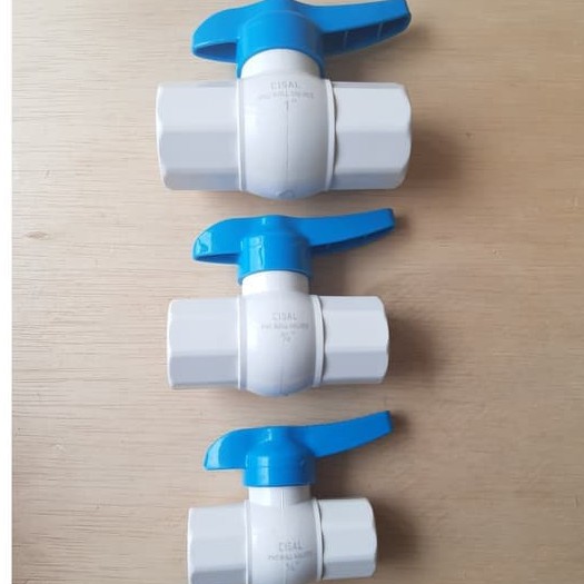 BALL VALVE STOP KRAN PENGATUR ALIRAN AIR UKURAN 1/2 INCH 3/4 INCH 1 INCHI BAHAN PVC TEBAL CISAL