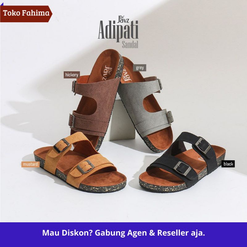 Sandal pria casual klasik kualitas terbaik slop anti slip brand Adipati by De Javz