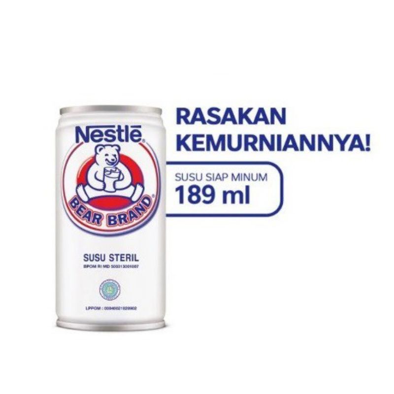 Bear Brand Susu Beruang Kaleng 189ml . exp Januari 2024