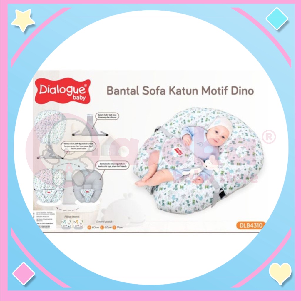 Dialogue Sofa Bayi Katun Multifungsi Motif Dino Series DLB4310 ASOKA