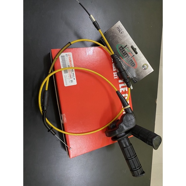 GAS SPONTAN DOMINO 2 DUA CABANG RX KING KABEL ORIGINAL-CARBON GOLD ORIGINAL