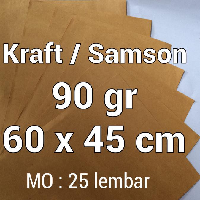 

KERTAS SAMSON | 90 GR | 60X45 CM | BROWN | KRAFT | PAPER KODE 519